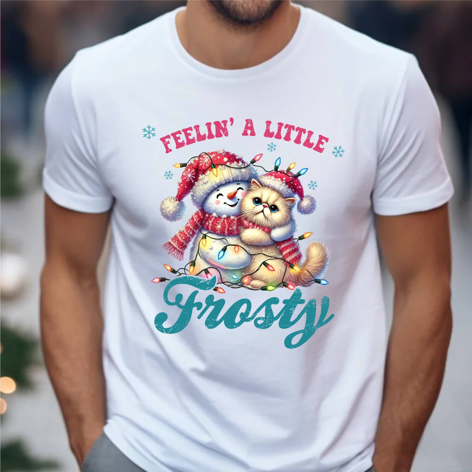 Koszulka męska świąteczna - Feelin' a little frosty BN52 - StoryCups.pl