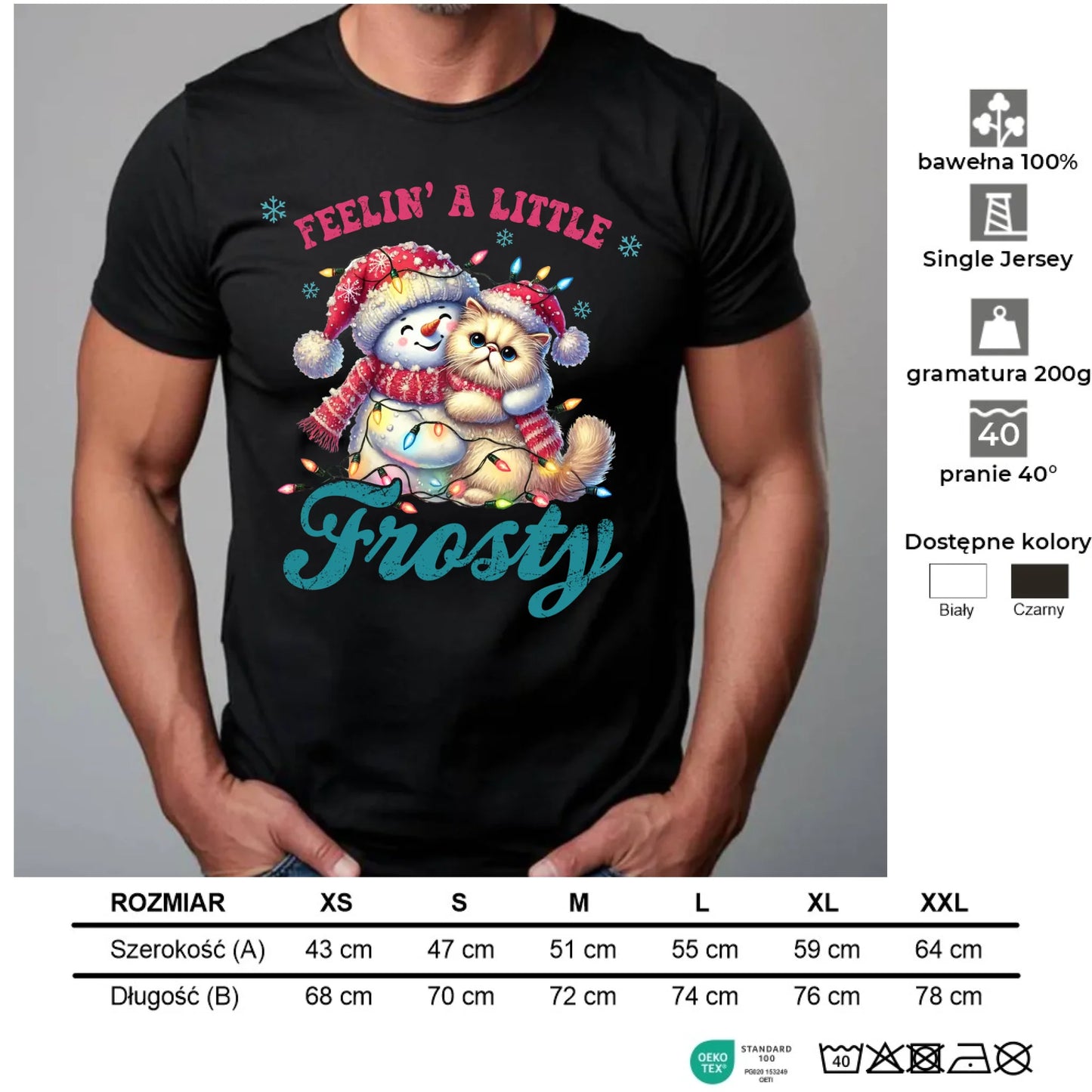 Koszulka męska świąteczna - Feelin' a little frosty BN52 - StoryCups.pl