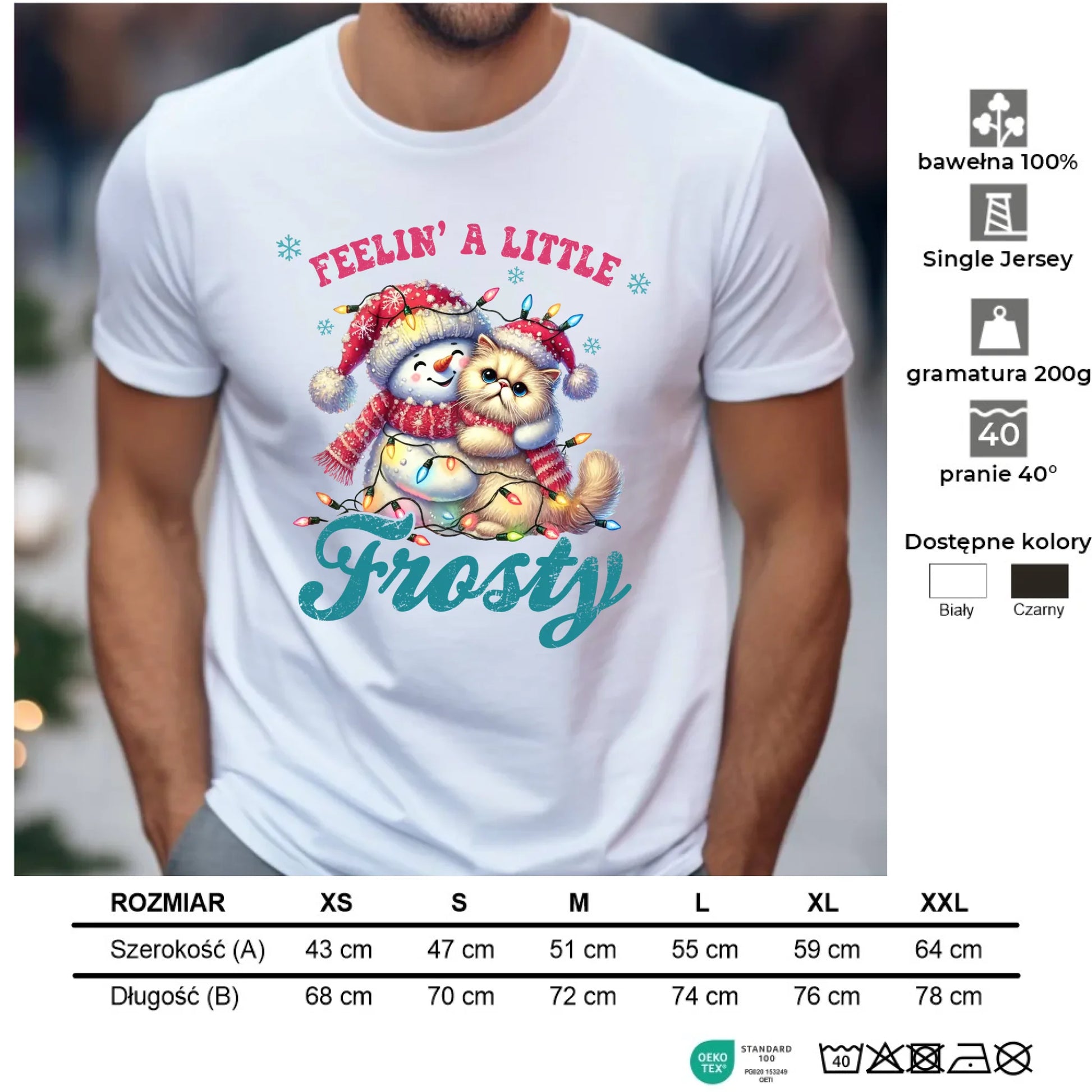Koszulka męska świąteczna - Feelin' a little frosty BN52 - StoryCups.pl