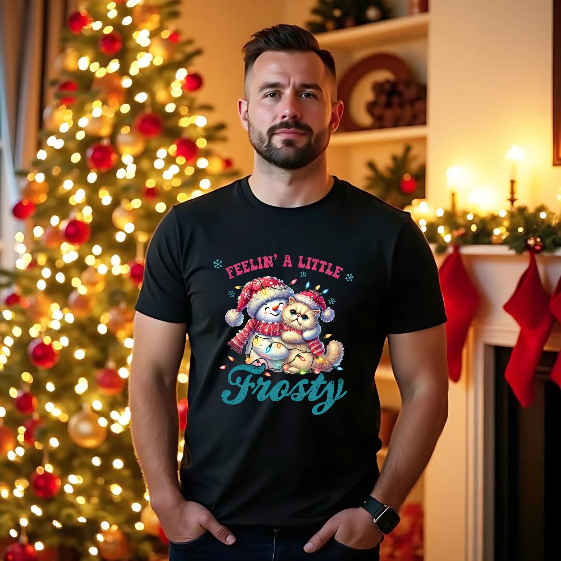 Koszulka męska świąteczna - Feelin' a little frosty BN52 - StoryCups.pl