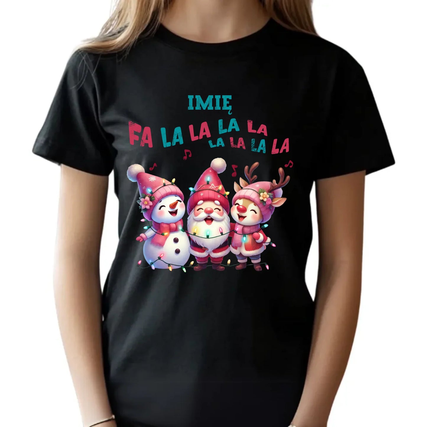 Koszulka dziecięca świąteczna - Fa la la la - personalizowana BN51 - StoryCups.pl