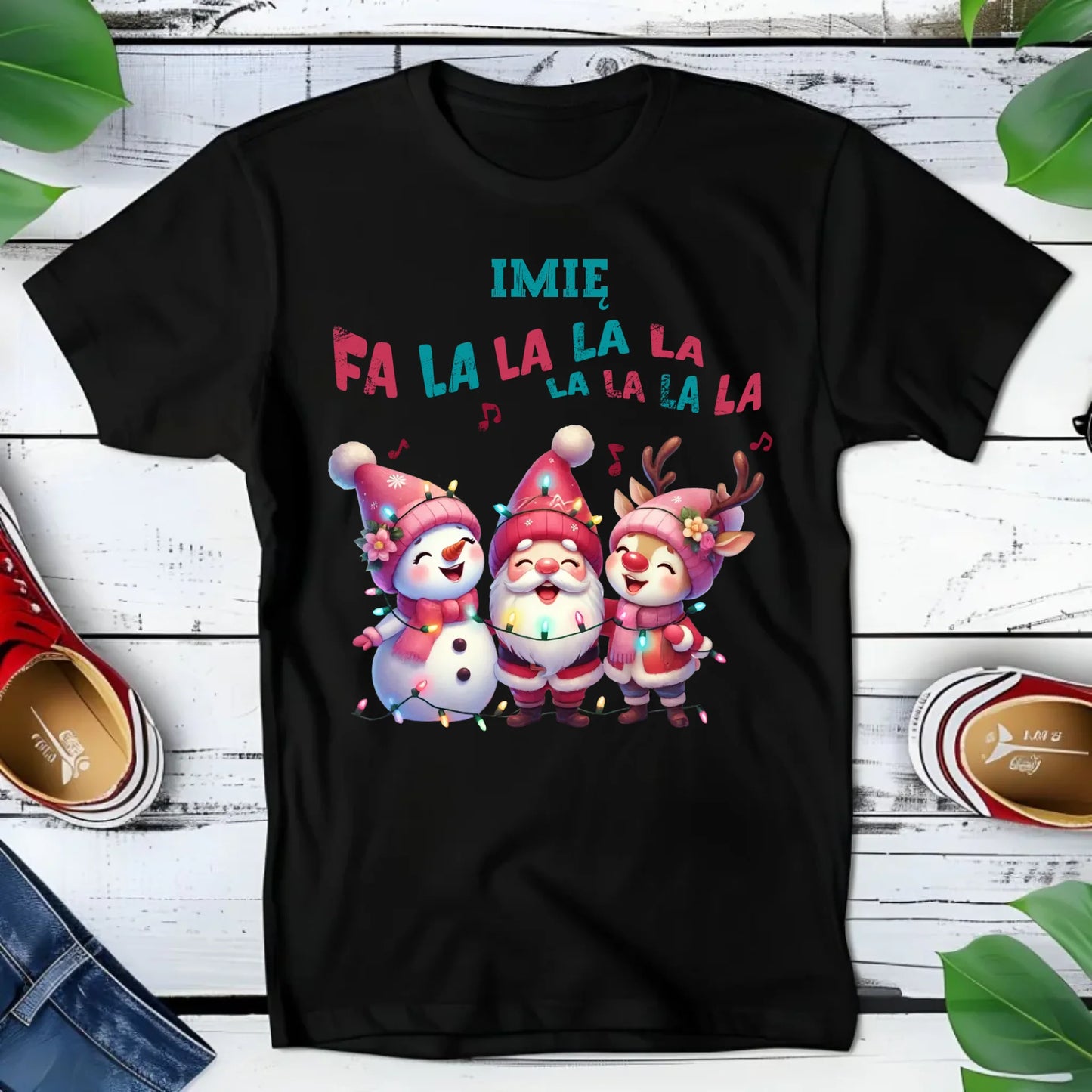 Koszulka dziecięca świąteczna - Fa la la la - personalizowana BN51 - StoryCups.pl