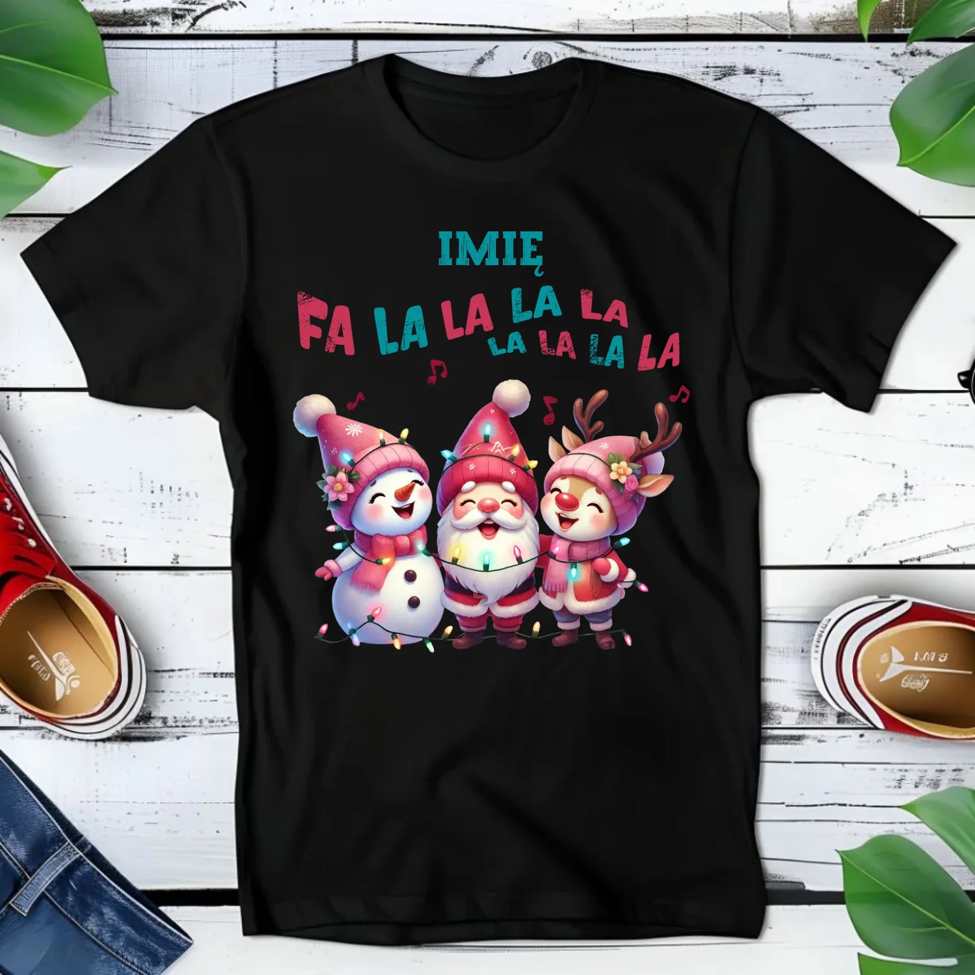 Koszulka dziecięca świąteczna - Fa la la la - personalizowana BN51 - StoryCups.pl