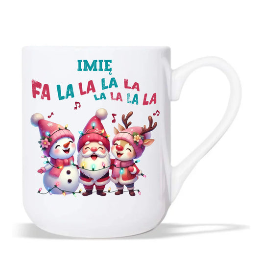 Kubek elegant świąteczny - Fa la la la - personalizowany BN51 - StoryCups.pl
