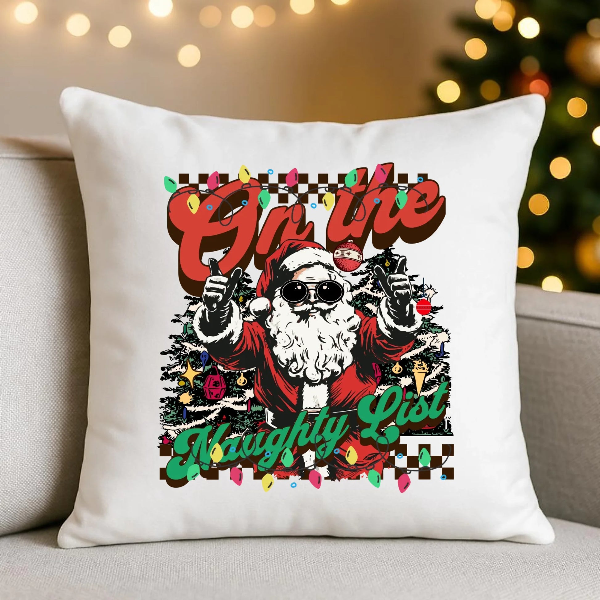 Poduszka świąteczna - On the Naughty List BN50 - StoryCups.pl