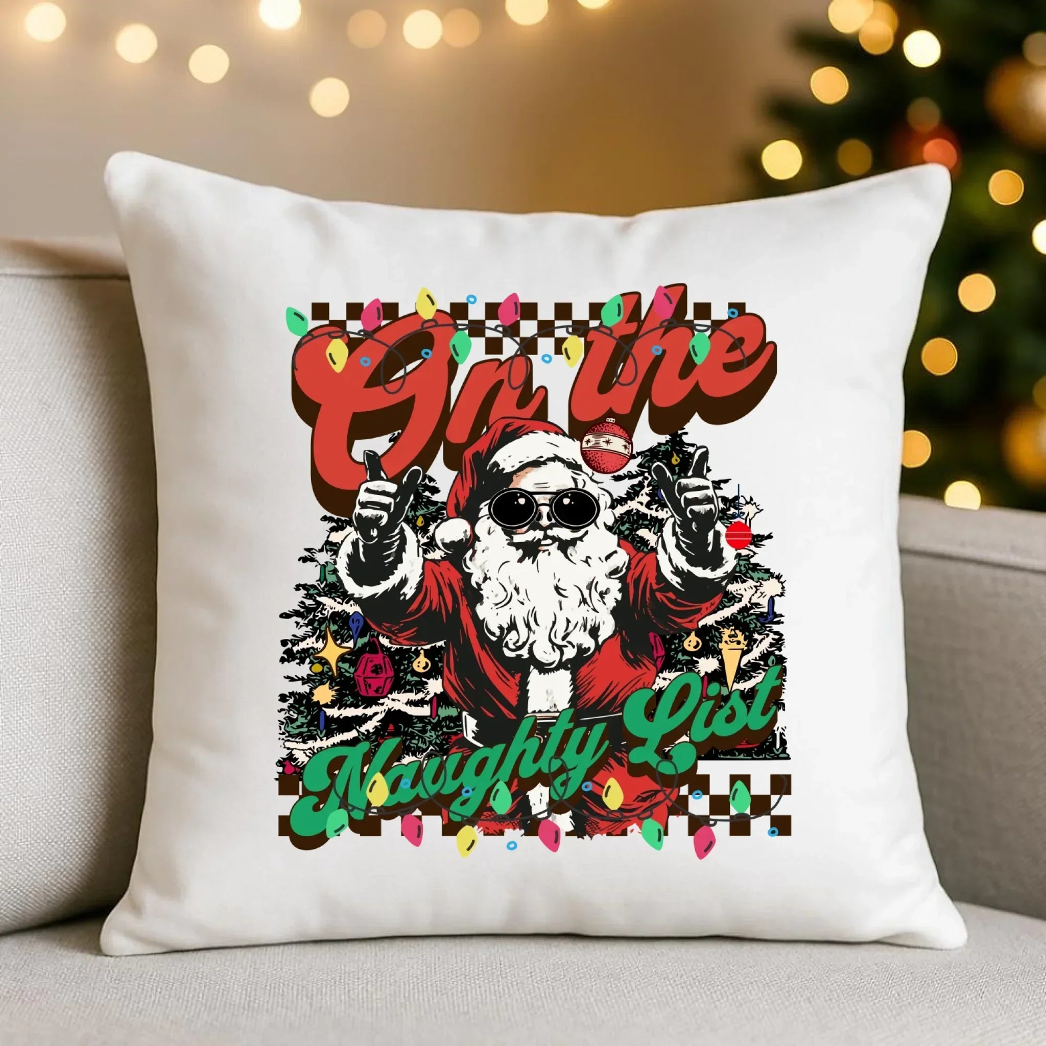 Poduszka świąteczna - On the Naughty List BN50 - StoryCups.pl