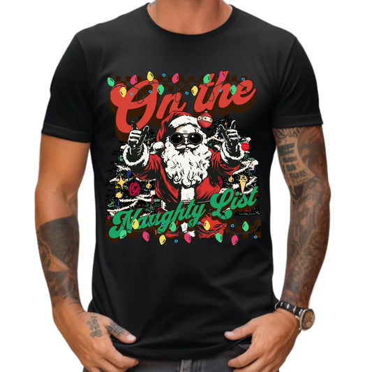 Koszulka męska świąteczna - On the Naughty List BN50 - StoryCups.pl