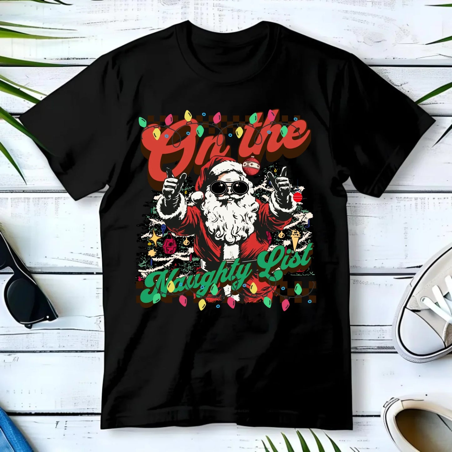 Koszulka męska świąteczna - On the Naughty List BN50 - StoryCups.pl