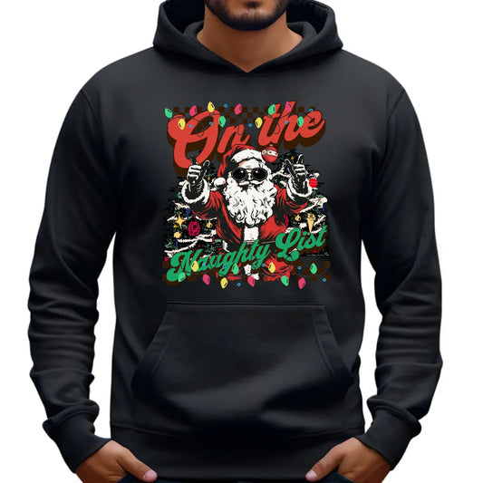 Bluza męska z kapturem świąteczna - On the Naughty List BN50 - StoryCups.pl