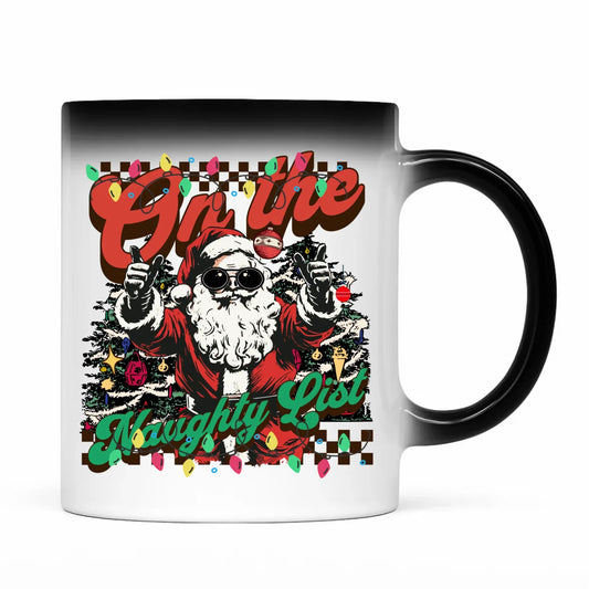Kubek magiczny świąteczny - On the Naughty List BN50 - StoryCups.pl