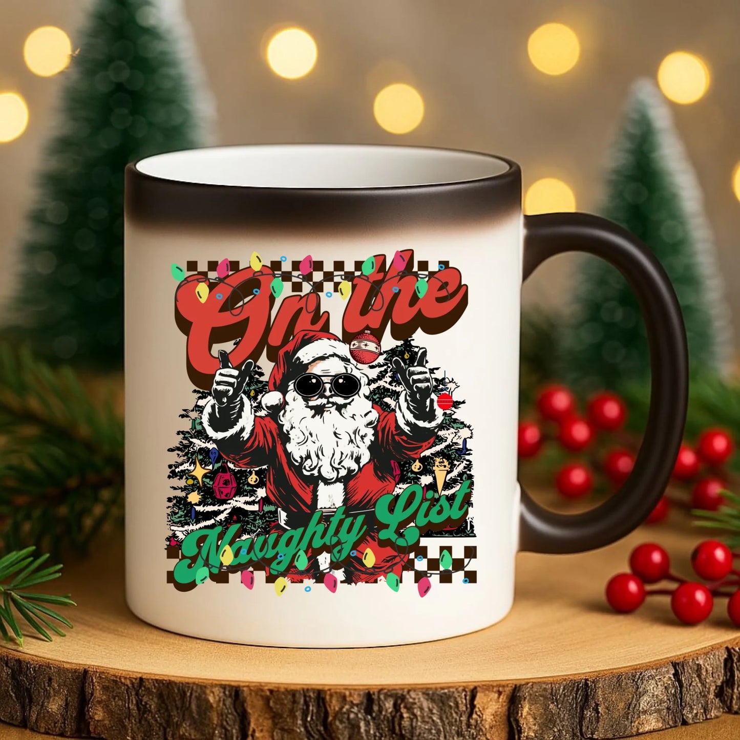 Kubek magiczny świąteczny - On the Naughty List BN50 - StoryCups.pl