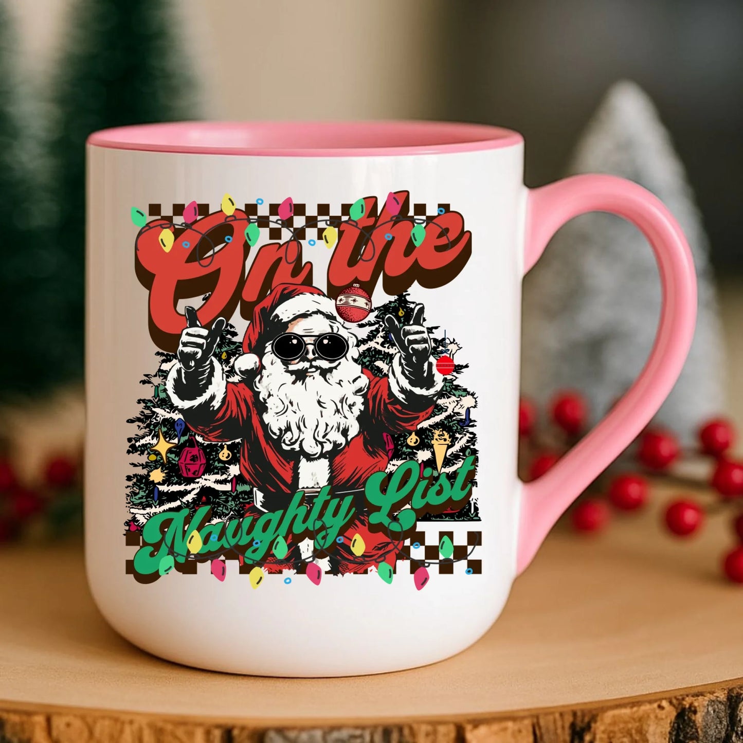 Kubek elegant świąteczny - On the Naughty List BN50 - StoryCups.pl
