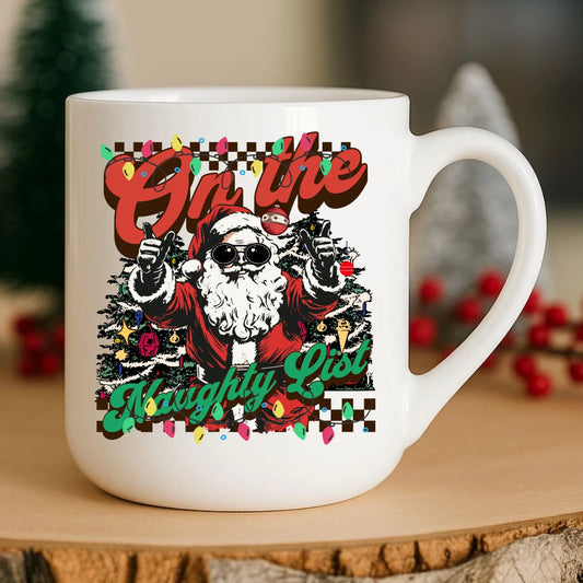 Kubek elegant świąteczny - On the Naughty List BN50 - StoryCups.pl