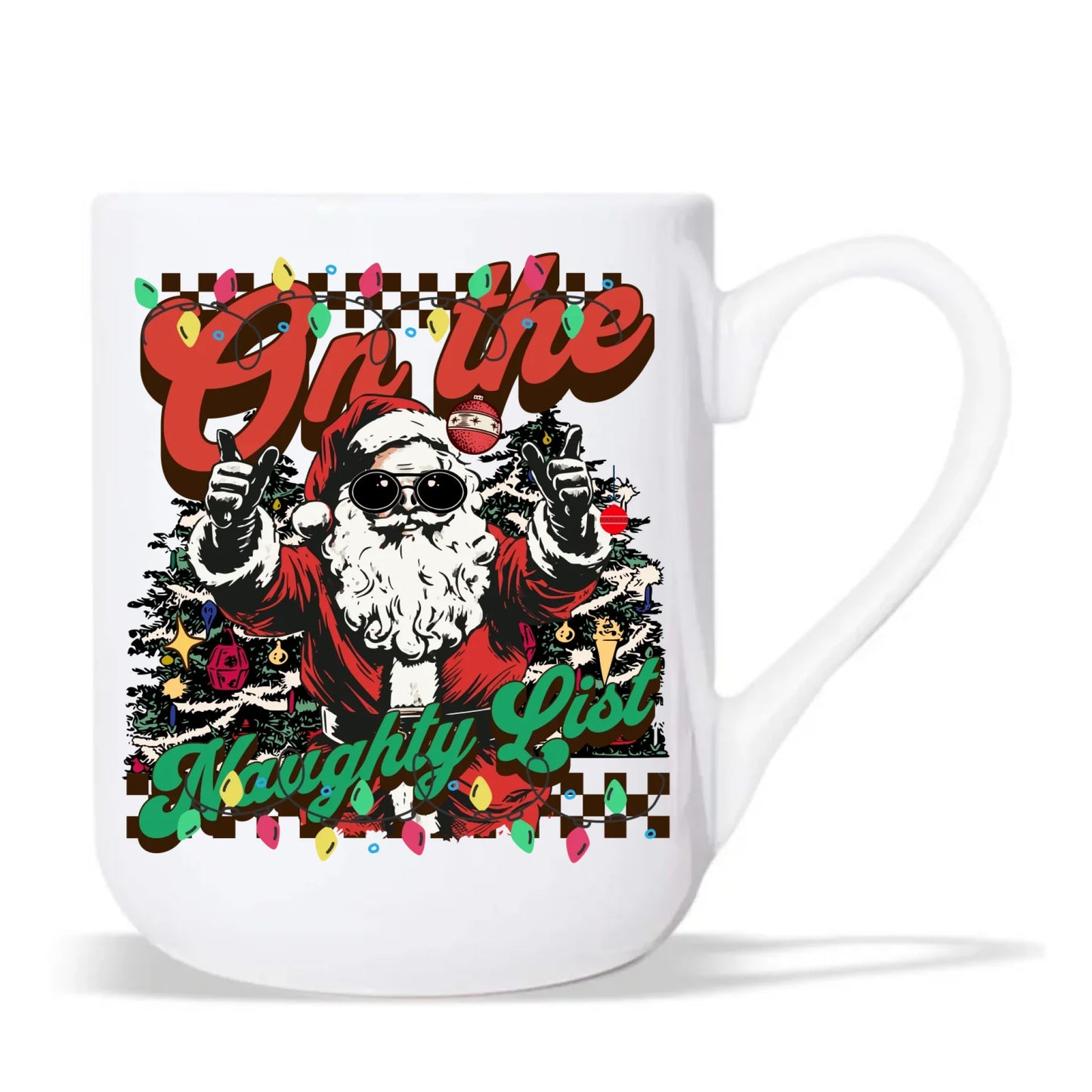 Kubek elegant świąteczny - On the Naughty List BN50 - StoryCups.pl