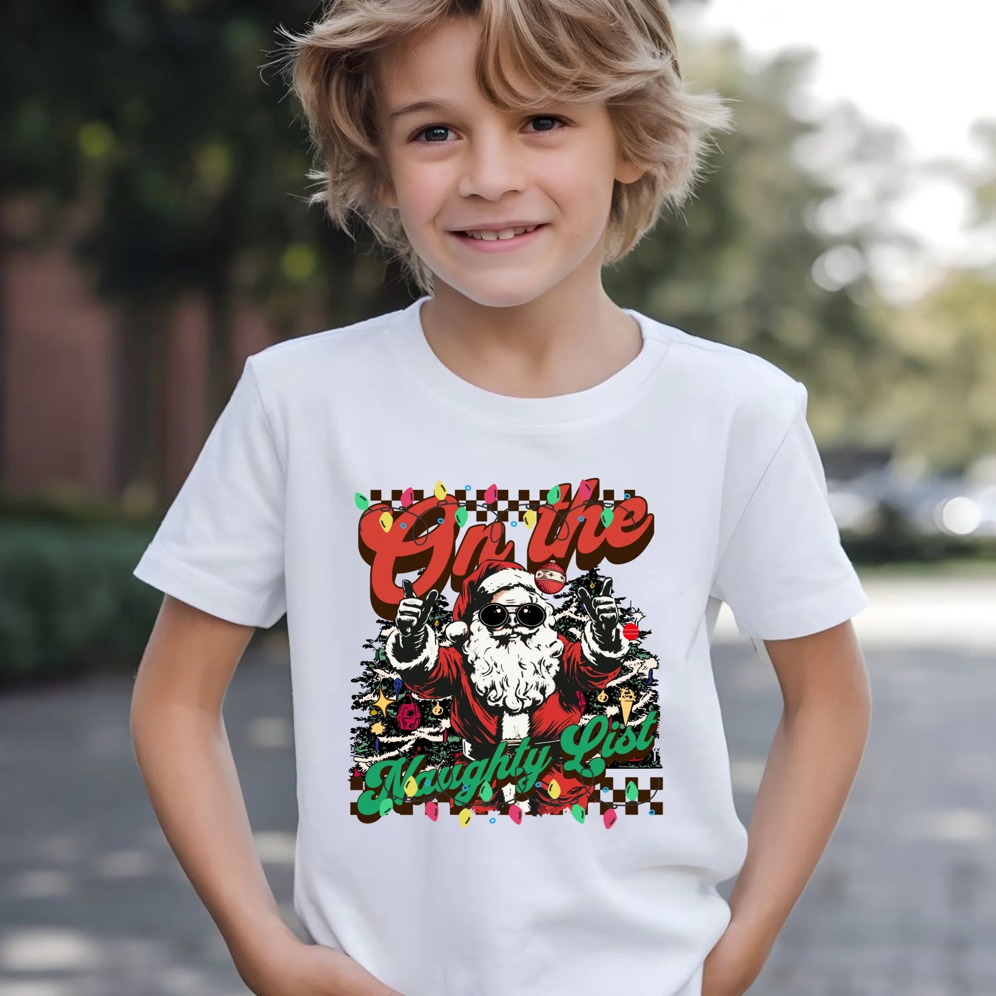 Koszulka dziecięca świąteczna - On the Naughty List BN50 - StoryCups.pl