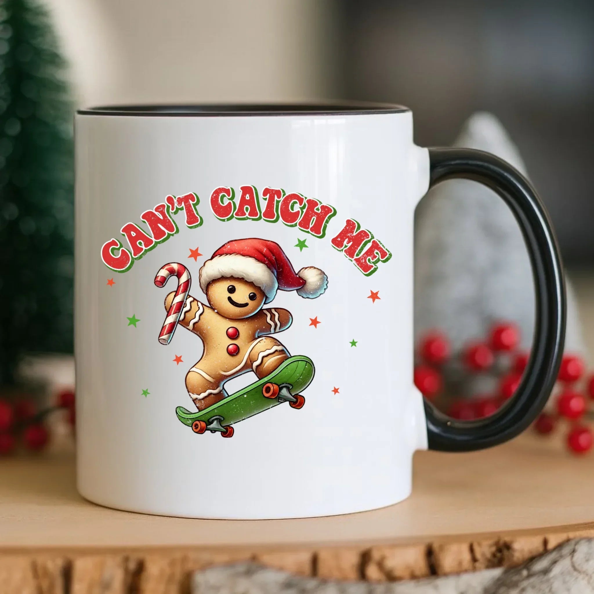 Kubek świąteczny - Piernik na deskorolce Can't catch me BN45 - StoryCups.pl