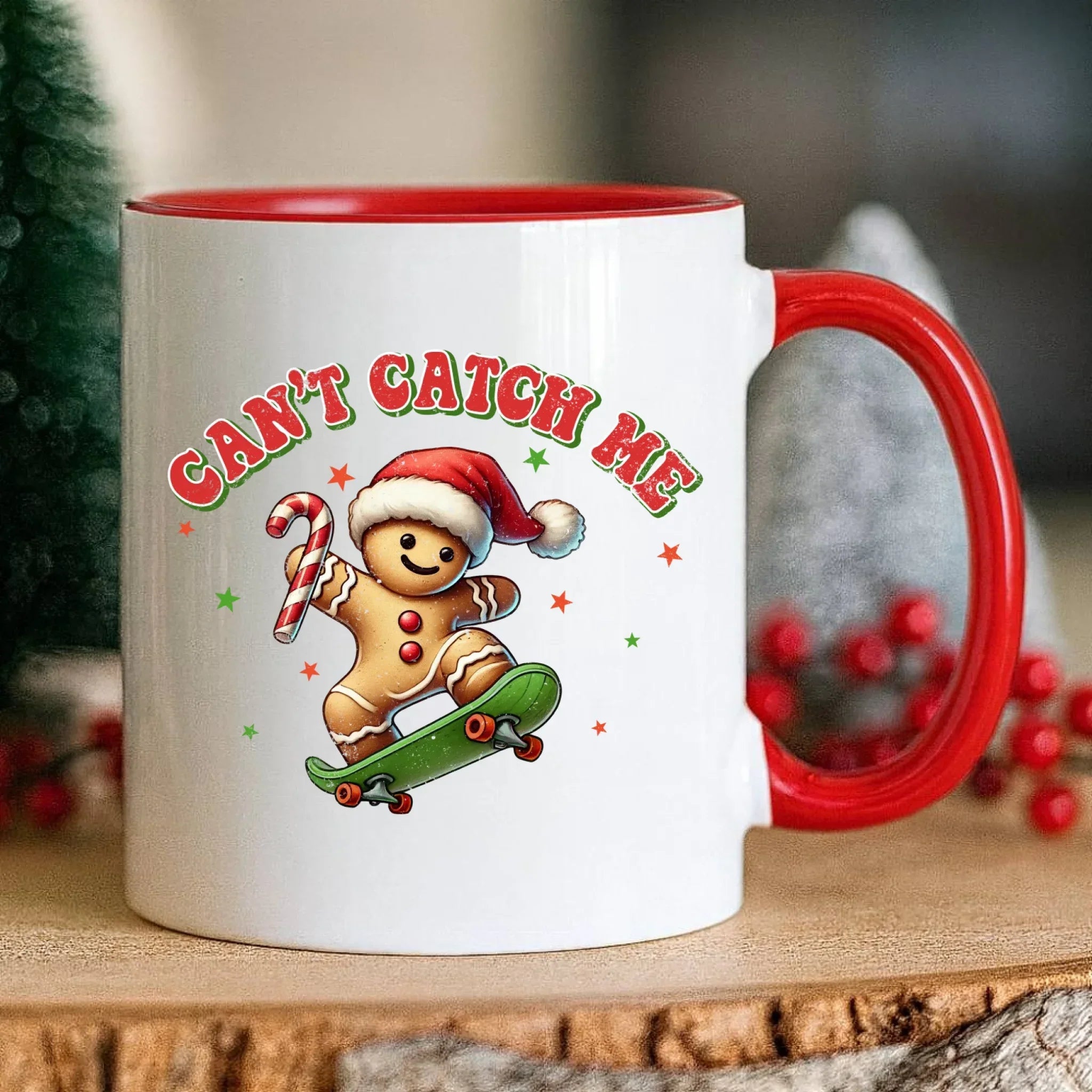 Kubek świąteczny - Piernik na deskorolce Can't catch me BN45 - StoryCups.pl