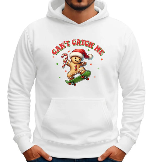 Bluza męska z kapturem świąteczna - Piernik na deskorolce Can't catch me BN45 - StoryCups.pl