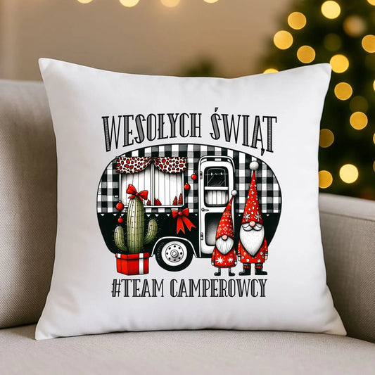 Poduszka świąteczna - Wesołych Świąt Team Camperowcy BN44 - StoryCups.pl