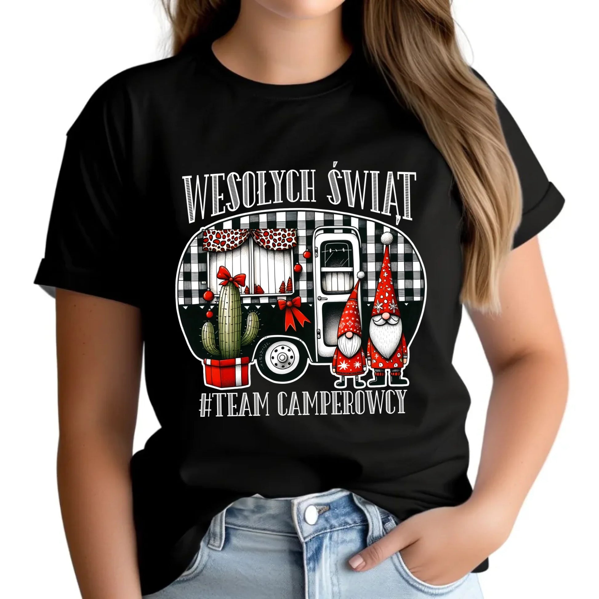 Koszulka damska świąteczna - Wesołych Świąt Team Camperowcy BN44 - StoryCups.pl