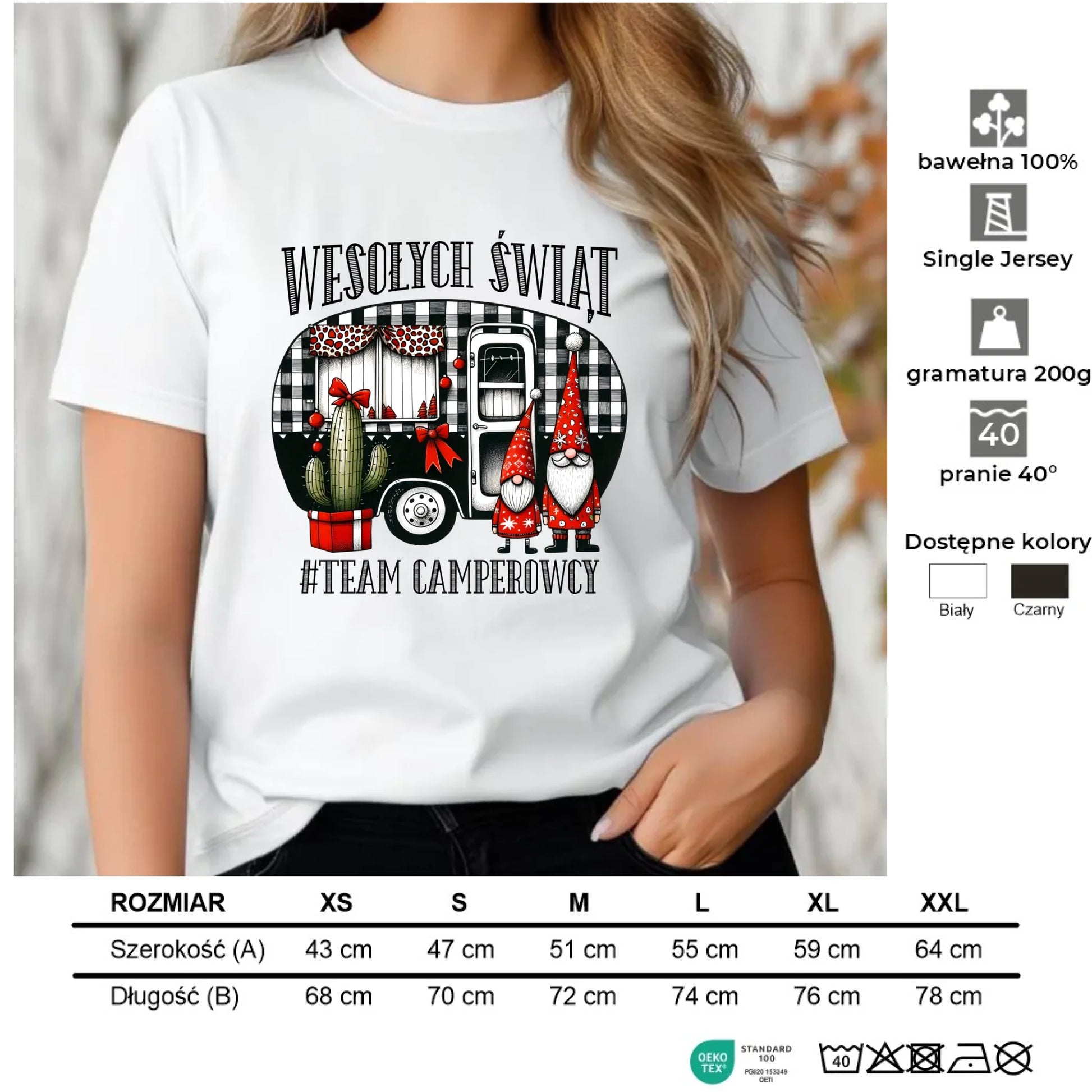 Koszulka damska świąteczna - Wesołych Świąt Team Camperowcy BN44 - StoryCups.pl