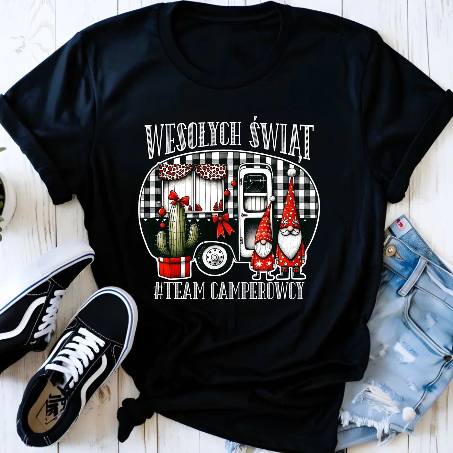 Koszulka damska świąteczna - Wesołych Świąt Team Camperowcy BN44 - StoryCups.pl