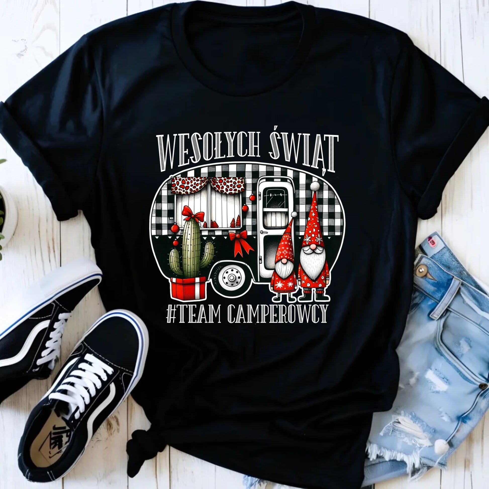 Koszulka damska świąteczna - Wesołych Świąt Team Camperowcy BN44 - StoryCups.pl