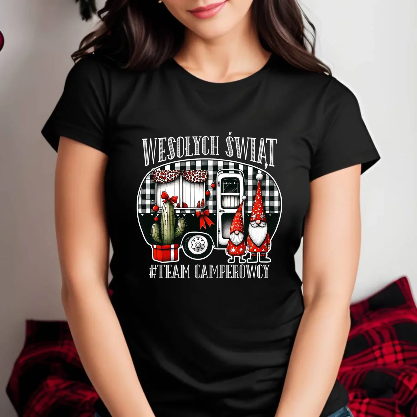 Koszulka damska świąteczna - Wesołych Świąt Team Camperowcy BN44 - StoryCups.pl