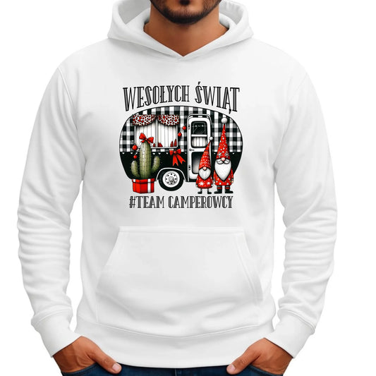 Bluza męska z kapturem świąteczna - Wesołych Świąt Team Camperowcy BN44 - StoryCups.pl