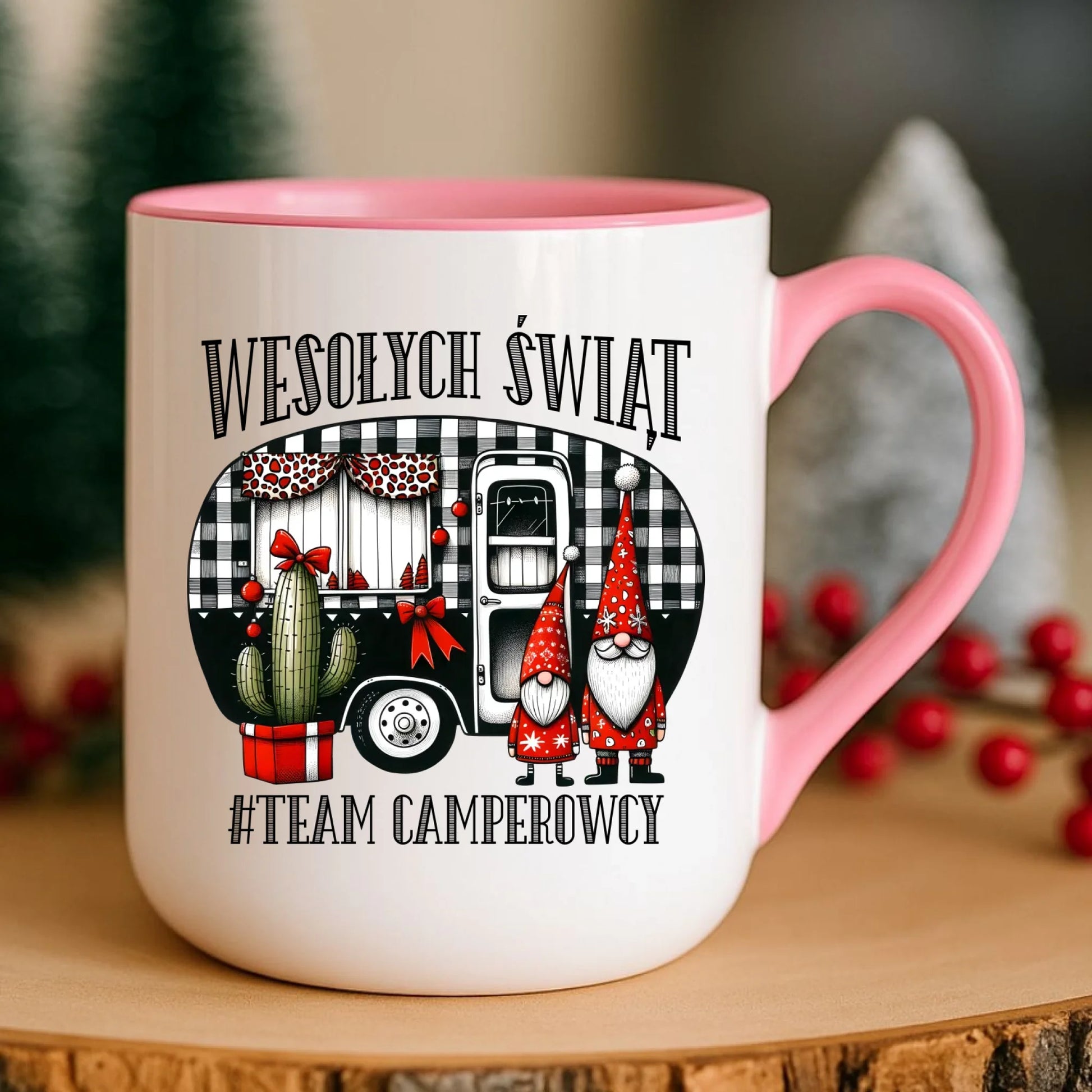 Kubek elegant świąteczny - Wesołych Świąt Team Camperowcy BN44 - StoryCups.pl