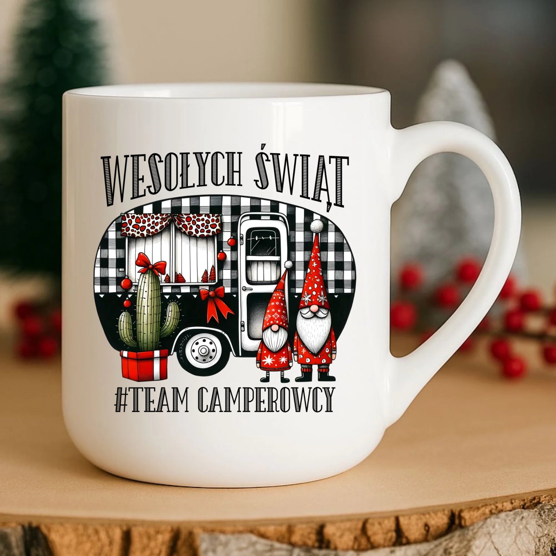 Kubek elegant świąteczny - Wesołych Świąt Team Camperowcy BN44 - StoryCups.pl