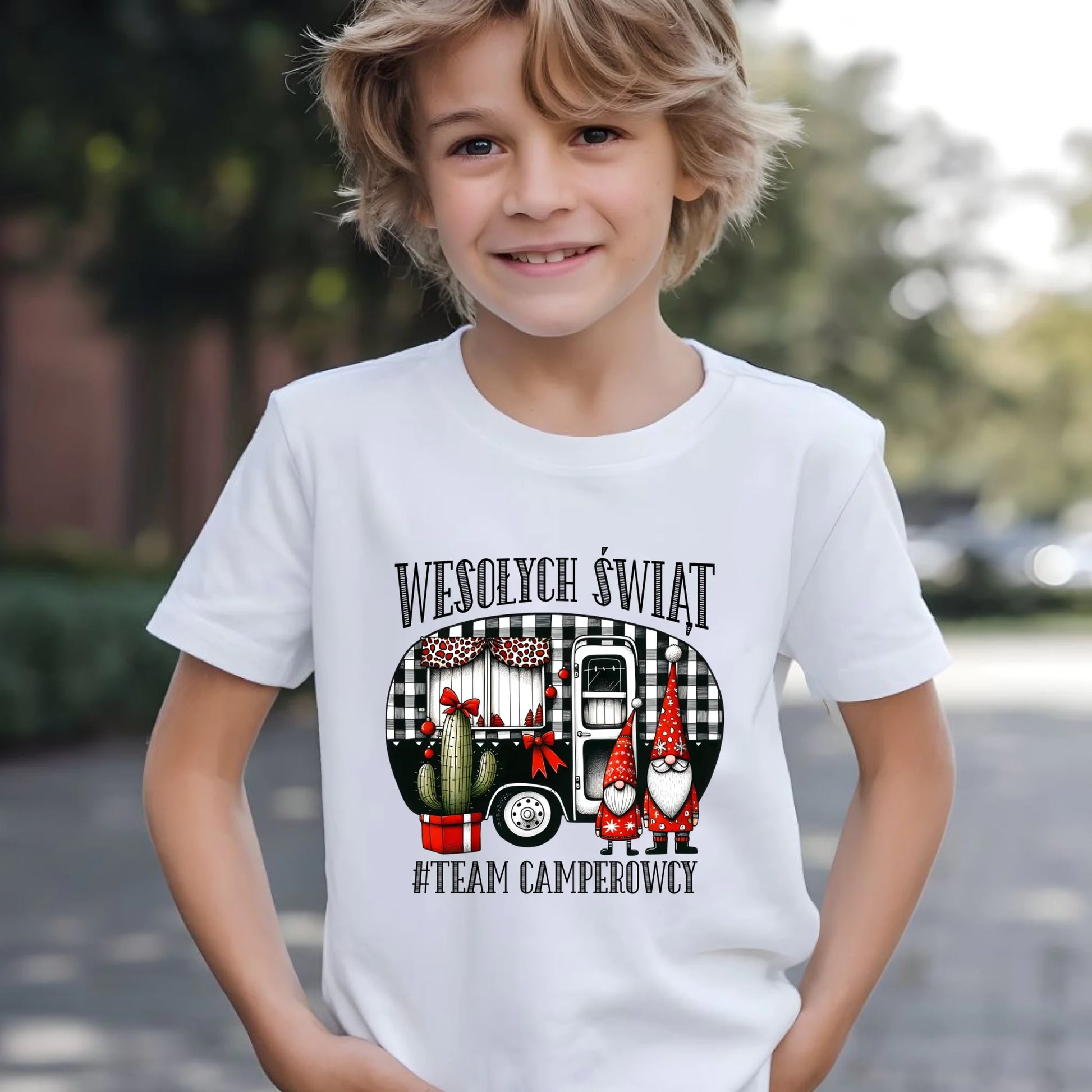 Koszulka dziecięca świąteczna - Wesołych Świąt Team Camperowcy BN44 - StoryCups.pl