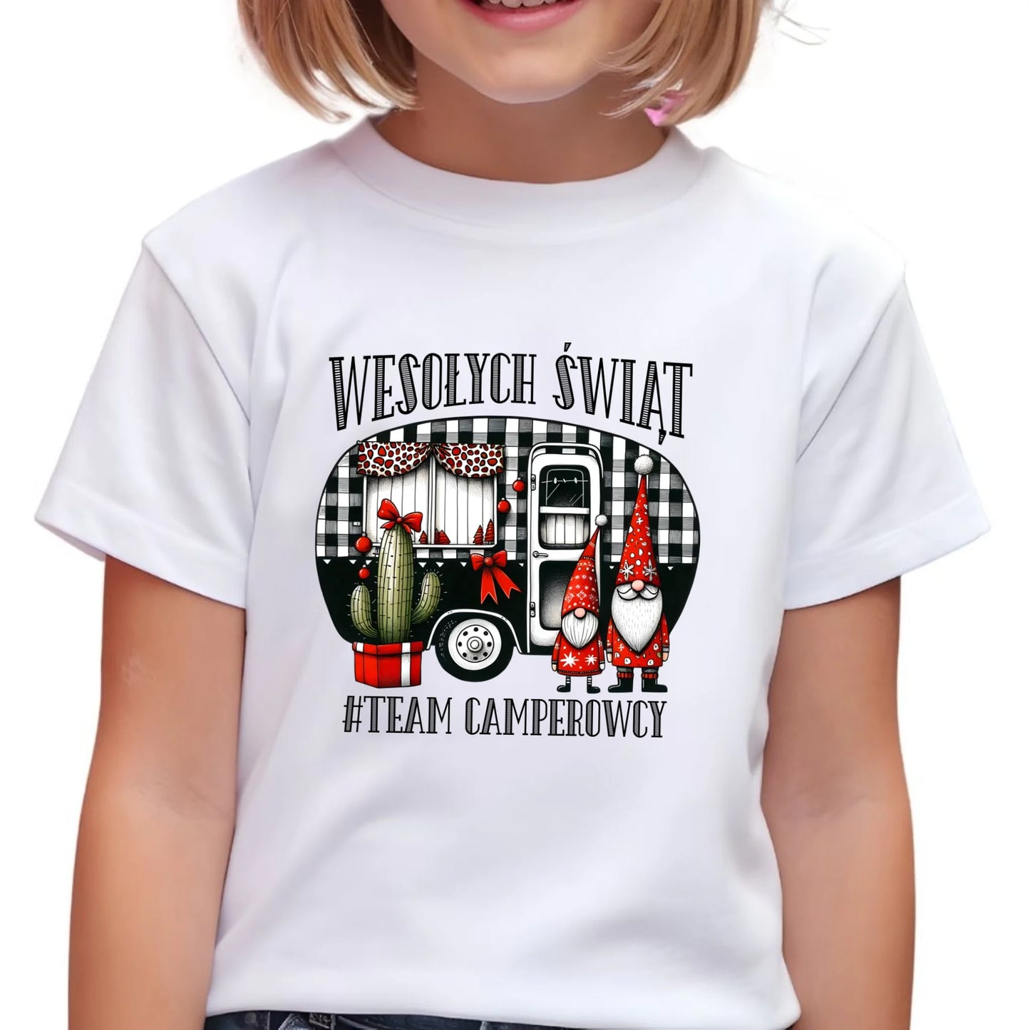 Koszulka dziecięca świąteczna - Wesołych Świąt Team Camperowcy BN44 - StoryCups.pl