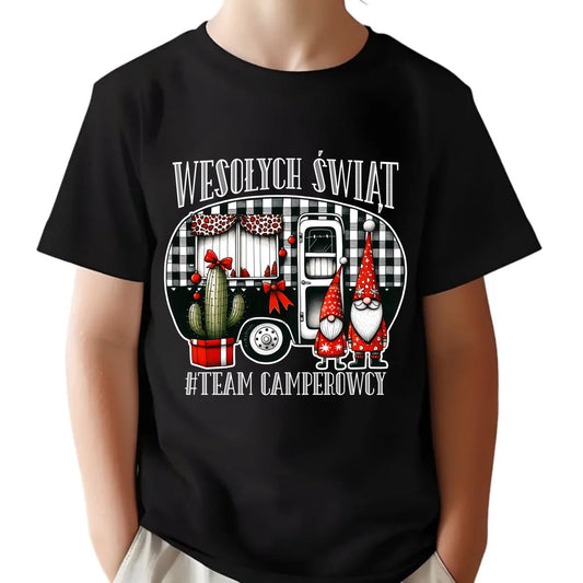 Koszulka dziecięca świąteczna - Wesołych Świąt Team Camperowcy BN44 - StoryCups.pl