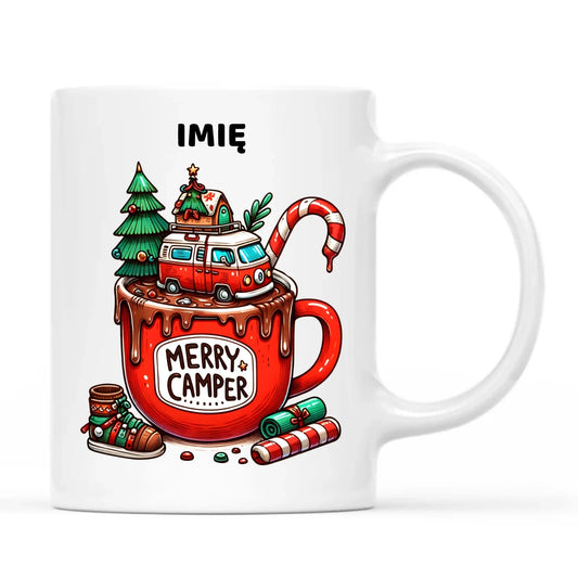 Kubek świąteczny - Kamper Merry Camper - personalizowany BN43 - StoryCups.pl