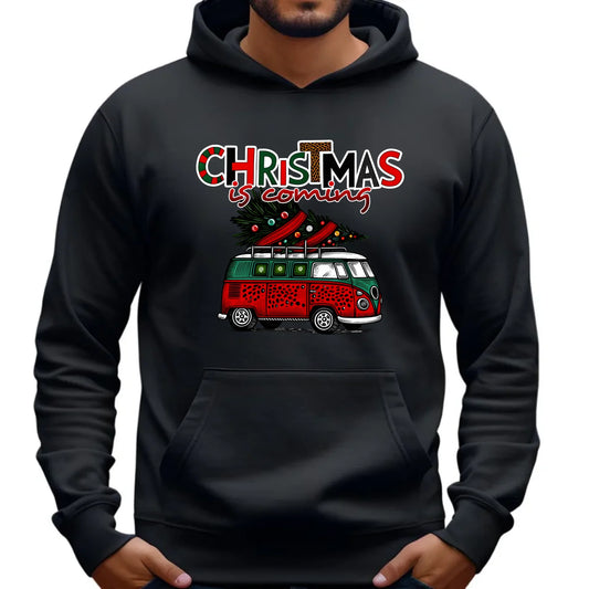 Bluza męska z kapturem świąteczna - Kamper Christmas is coming BN42 - StoryCups.pl