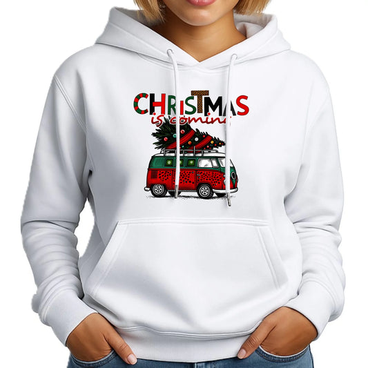 Bluza damska z kapturem świąteczna - Kamper Christmas is coming BN42 - StoryCups.pl