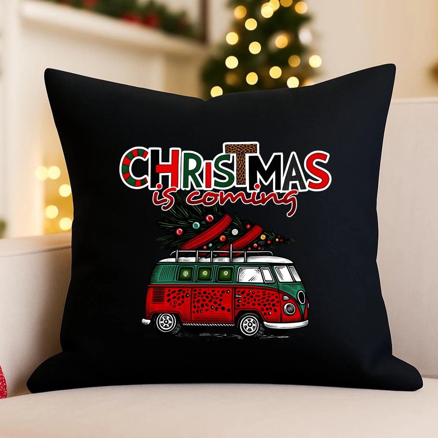 Poduszka dekoracyjna świąteczna - Kamper Christmas is coming BN42 - StoryCups.pl