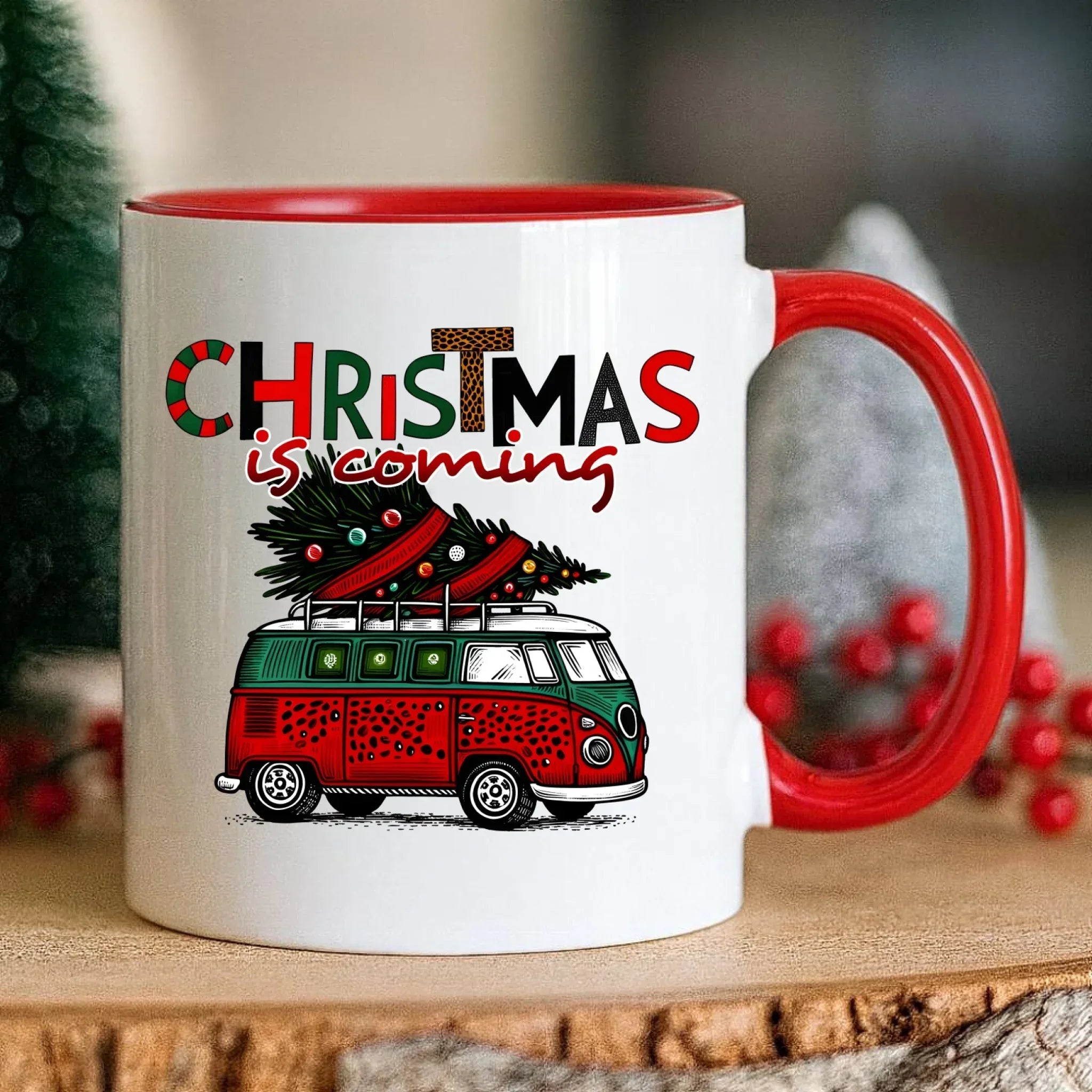 Kubek świąteczny - Kamper Christmas is coming BN42 - StoryCups.pl