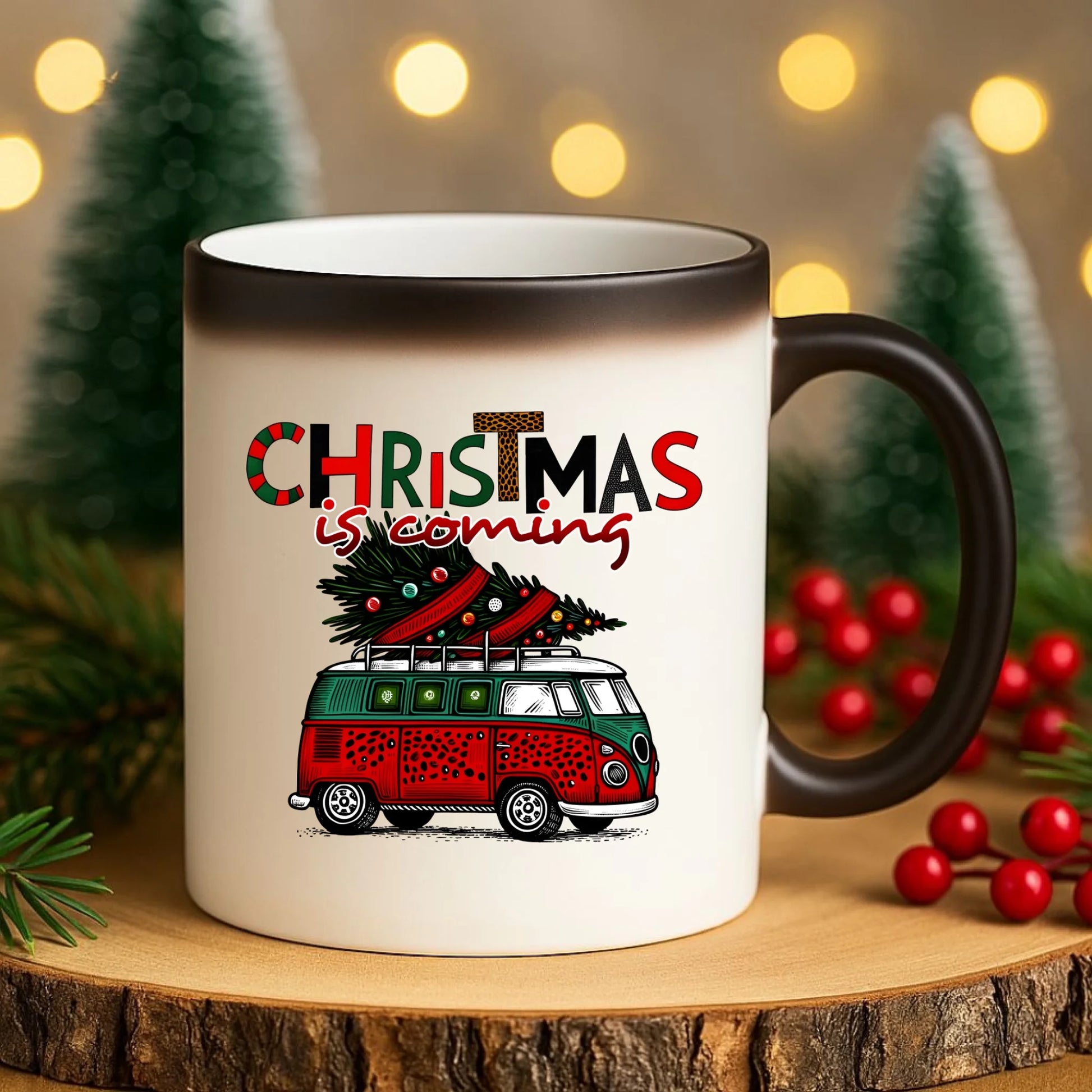 Kubek magiczny świąteczny - Kamper Christmas is coming BN42 - StoryCups.pl