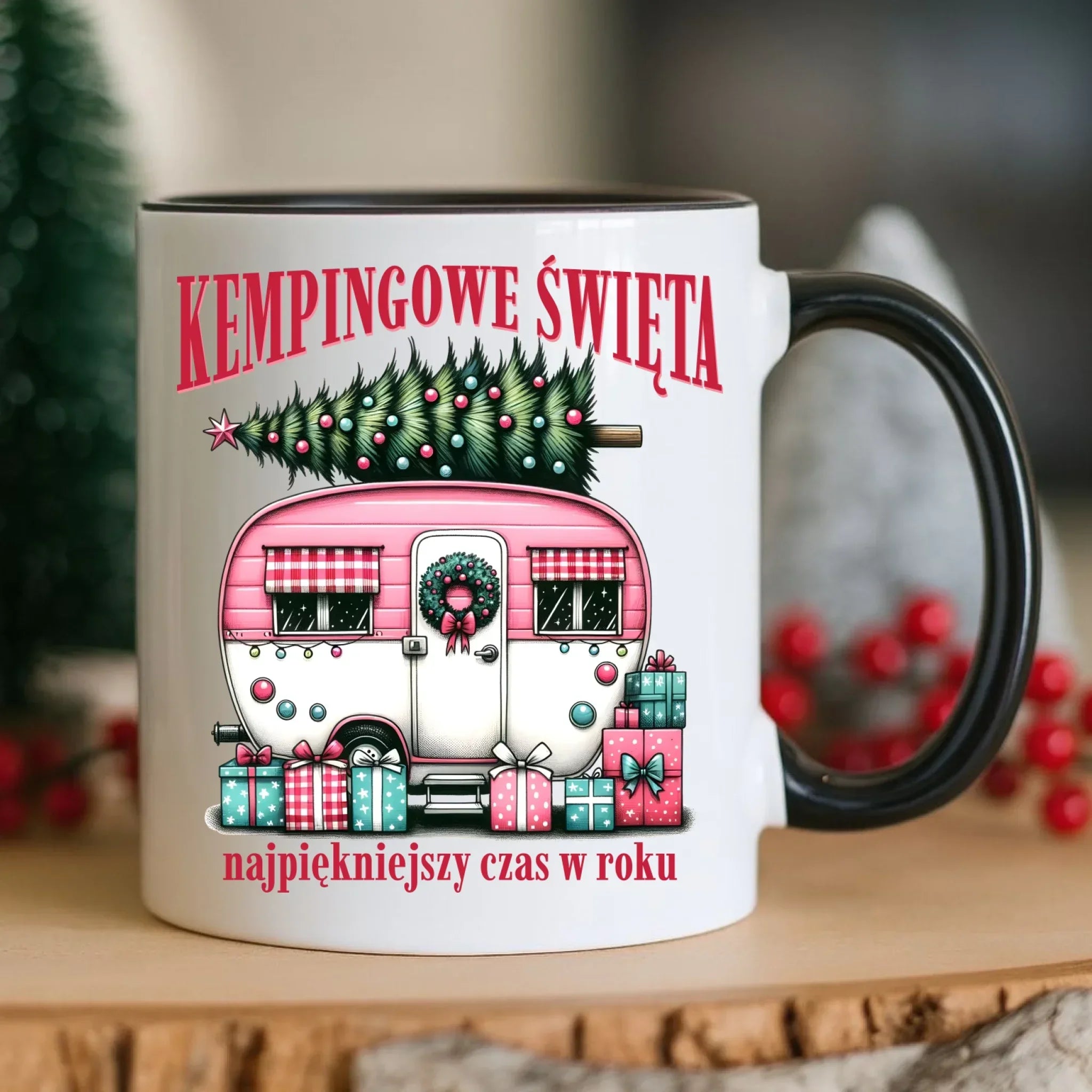 Kubek świąteczny - Kamper Kempingowe Święta BN40 - StoryCups.pl