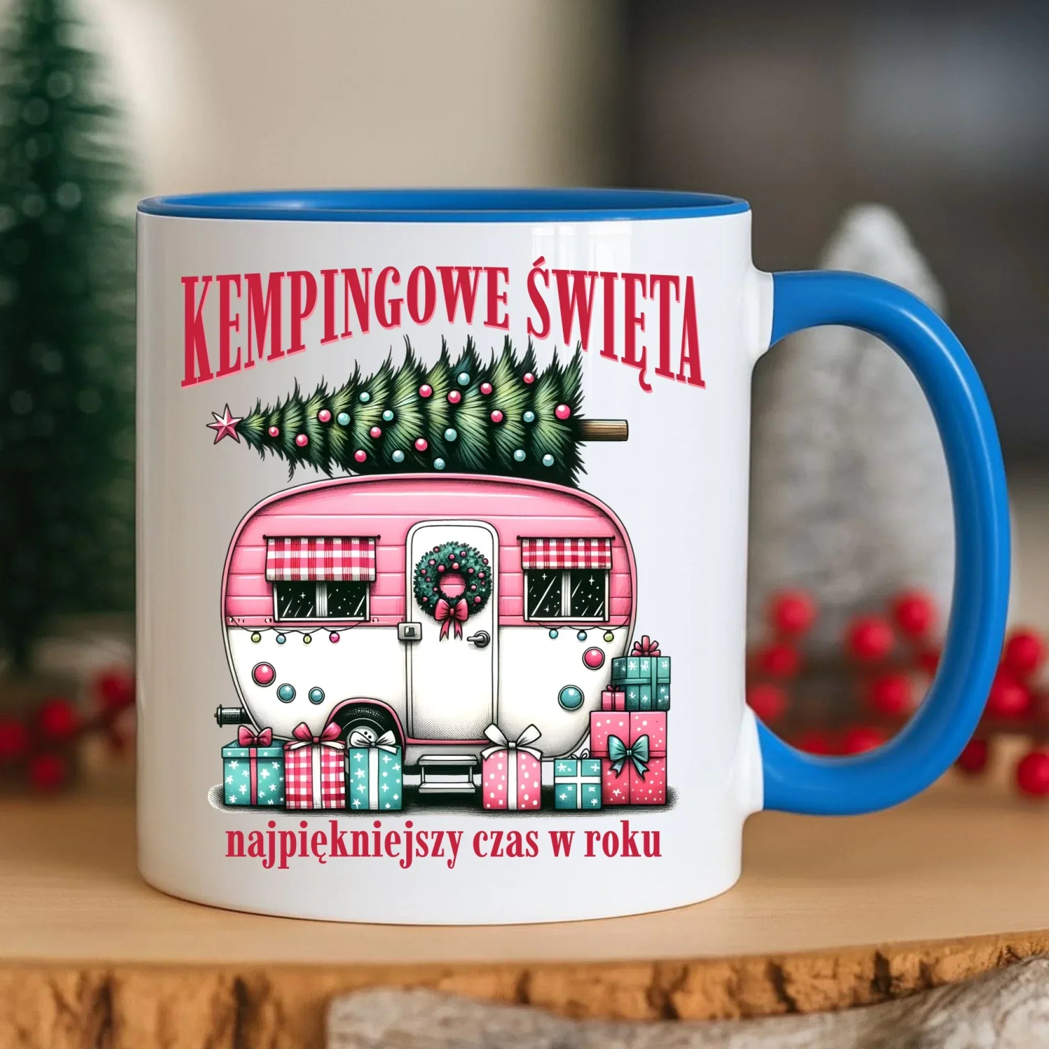 Kubek świąteczny - Kamper Kempingowe Święta BN40 - StoryCups.pl