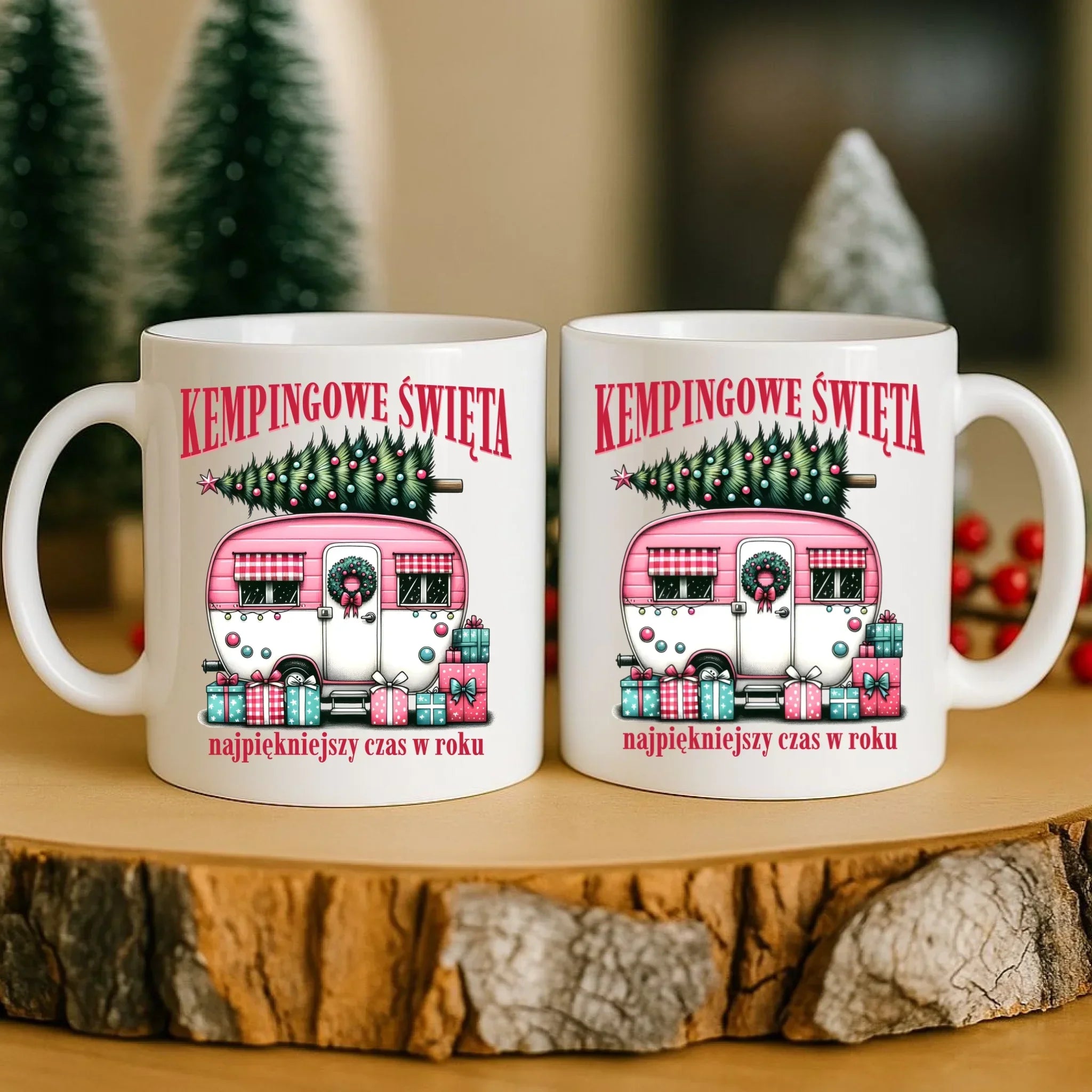 Kubek świąteczny - Kamper Kempingowe Święta BN40 - StoryCups.pl