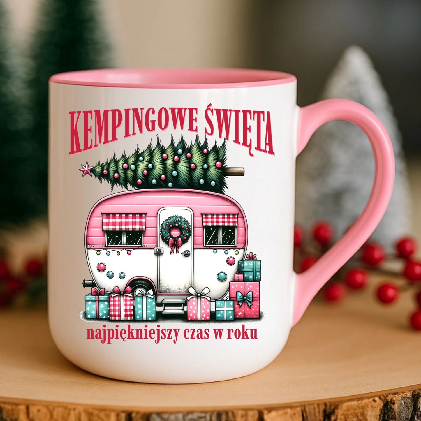 Kubek elegant świąteczny - Kamper Kempingowe Święta BN40 - StoryCups.pl