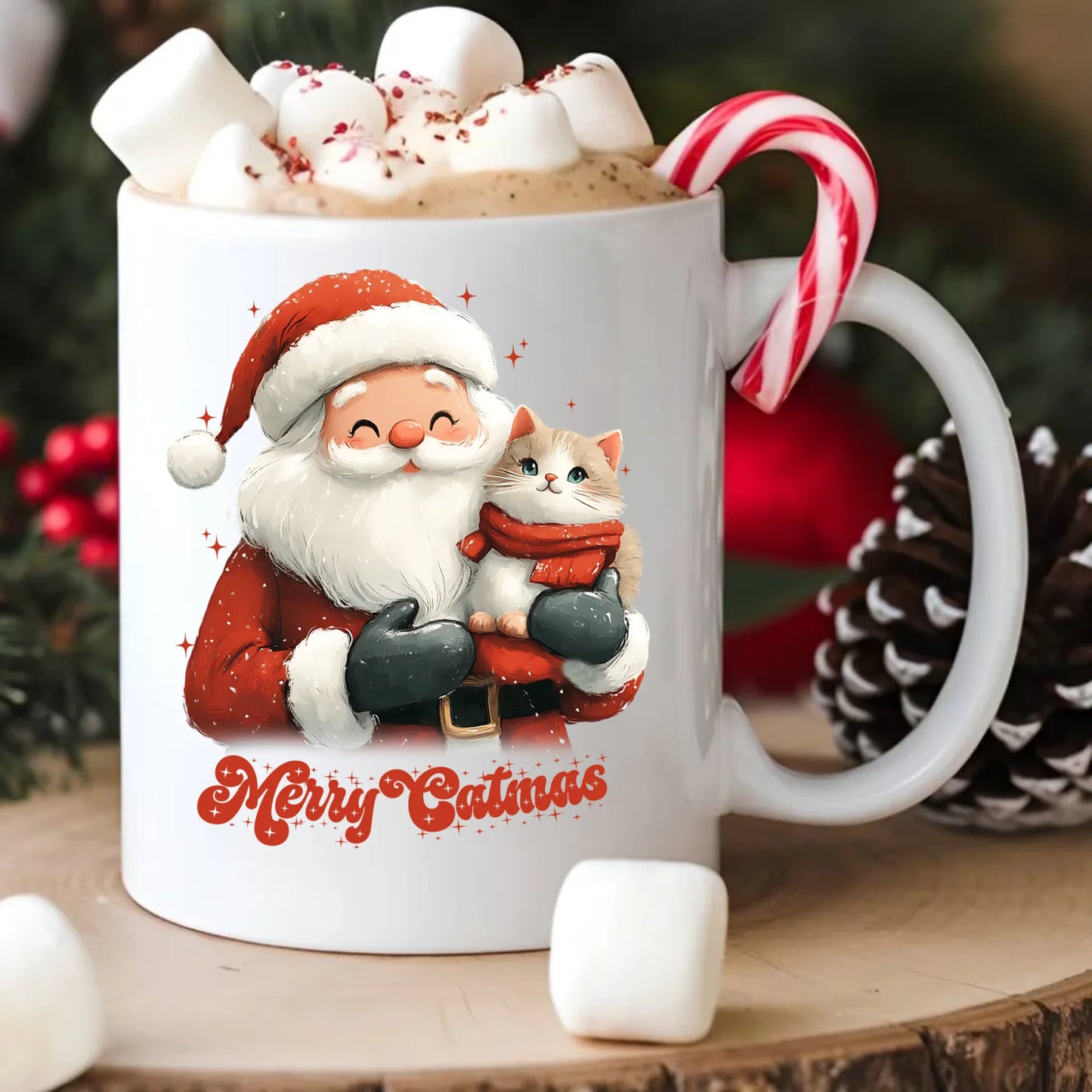 Kubek świąteczny - prezent dla kociary - Merry Catmas BN38 - StoryCups.pl