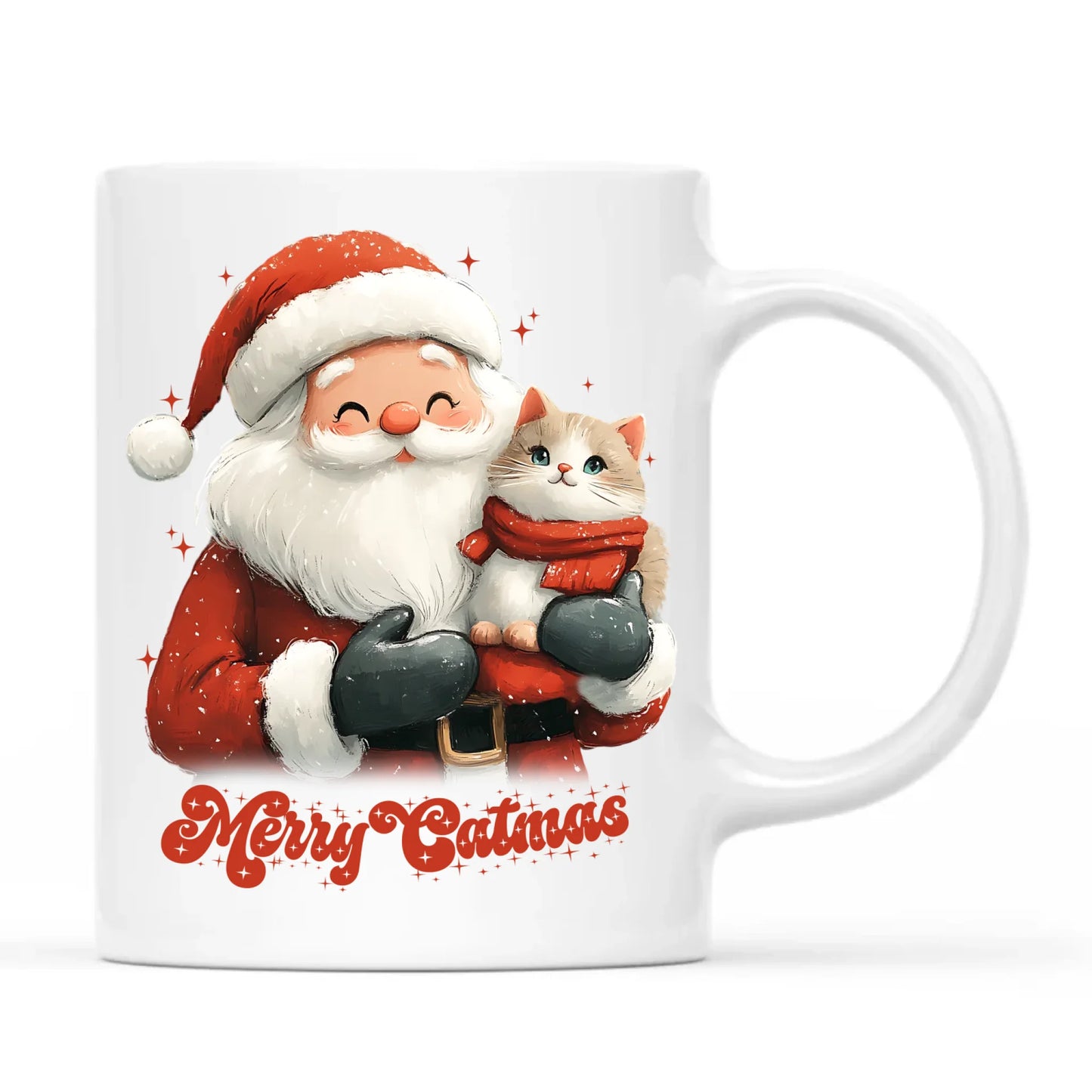 Kubek świąteczny - prezent dla kociary - Merry Catmas BN38 - StoryCups.pl