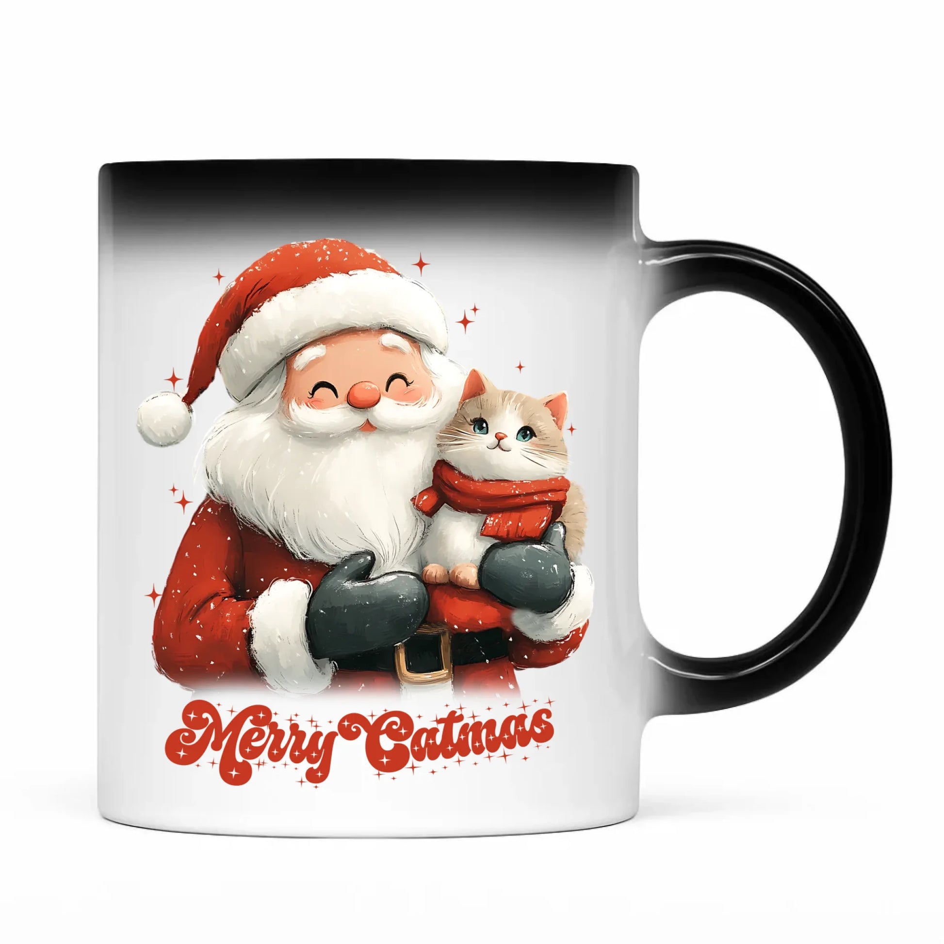 Kubek magiczny świąteczny - prezent dla kociary - Merry Catmas BN38 - StoryCups.pl