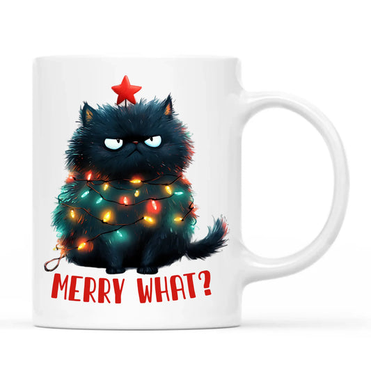 Kubek świąteczny - Grumpy Cat Merry what? BN37 - StoryCups.pl