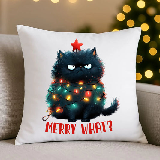 Poduszka świąteczna - Grumpy Cat Merry what? BN37 - StoryCups.pl