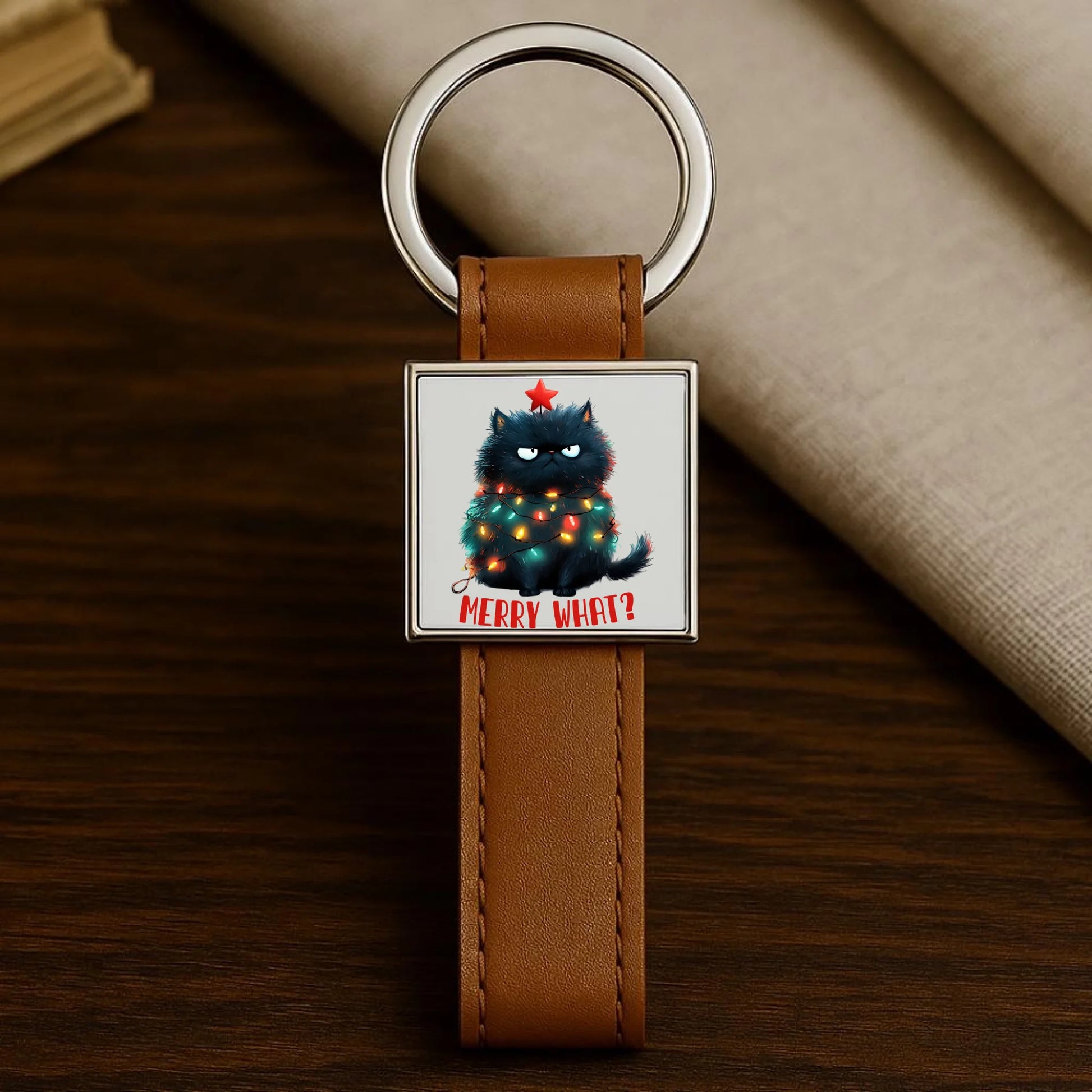 Brelok świąteczny - Grumpy Cat Merry what? BN37 - StoryCups.pl